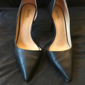 Michael Kors Black leather heels.